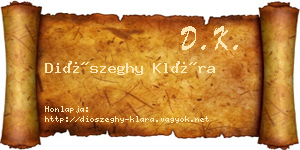 Diószeghy Klára névjegykártya